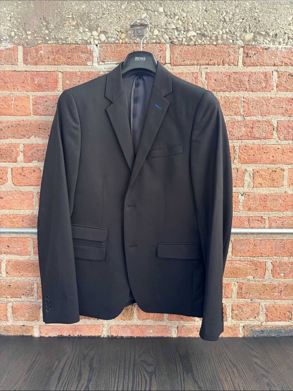 Men's Black Single-Breasted Blazer